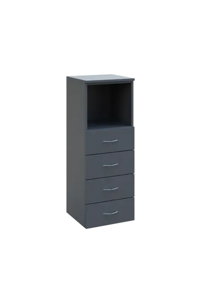 N 3 - 44ZN kancelářská skříň, 4-zásuvková/nika, 1100x400x400, antracit